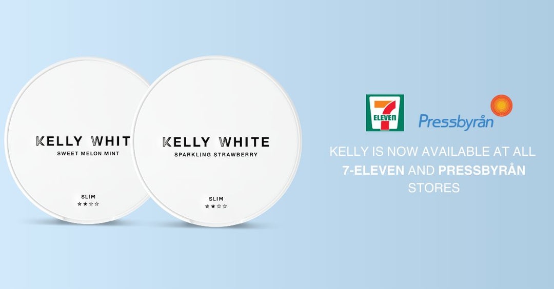 Kelly White Now at 7-Eleven & Pressbyrån Nationwide!